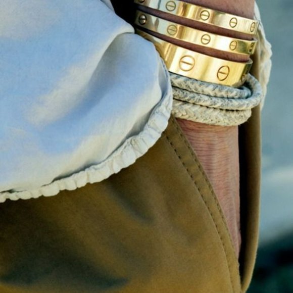 Beautiful Stainless Steel 14k Gold Filled Bracelet 6mm Size 18 - Picture 5 of 5